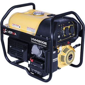 موتور برق ورما بنزینی استارت دیجیتال 3/3 کیلو وات زرد VM4800E